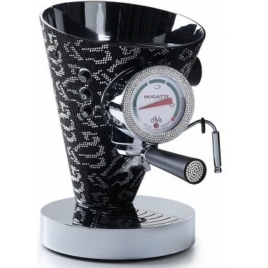  Кофемашина Bugatti Кофемашина Эспрессо DIVA 14431 Silver Black Swarovski